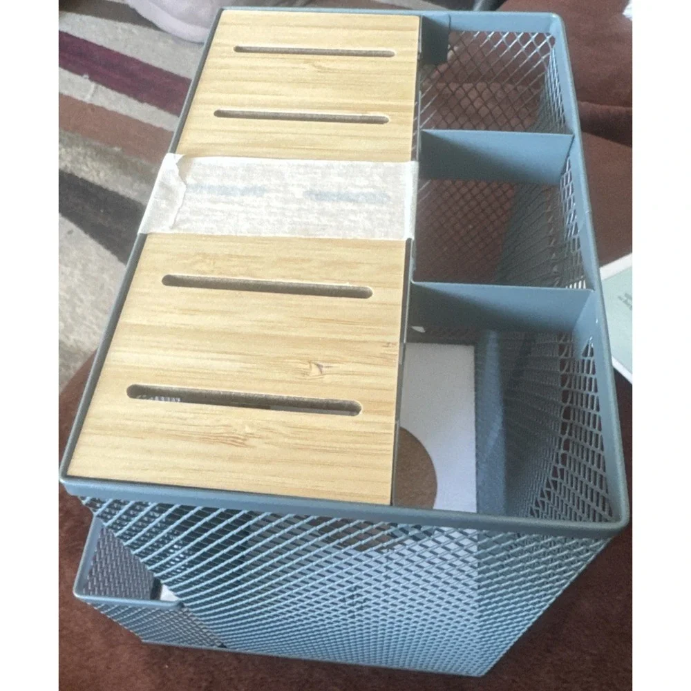 IKEA VIMPELFISK Bamboo And Metal Block Knife Holder‎ Kitchen Office Organizer
